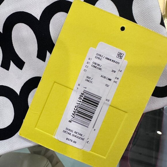 NWT! NEW! Marc Jacobs The Mini Tote Bag Crinkle Shiny Patent Leather Lime - Picture 12 of 13